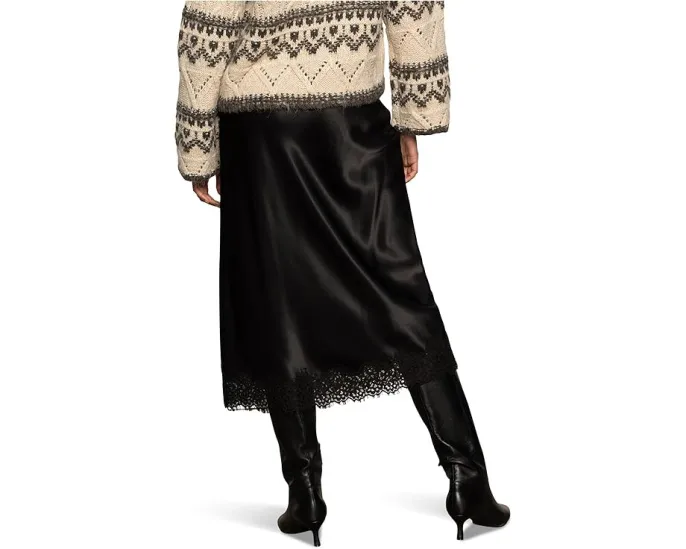 Юбка Sanctuary Slip Skirt W/ Lace с кружевной отделой