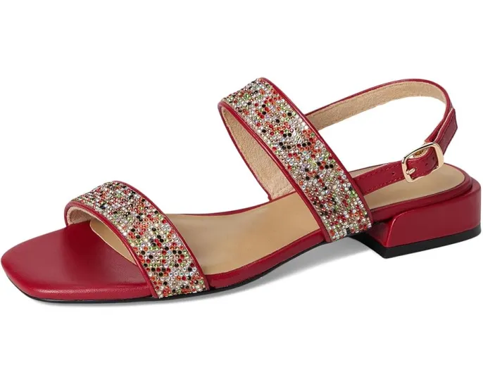 Босоножки Vaneli Emmey с камнями на квадратном носке и устойчивым каблуком