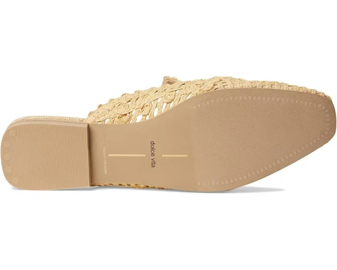 Мюли Diya из конопляного материала с круглым носком и резиновой подошвой Dolce Vita