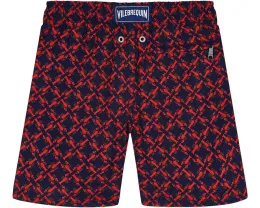 Детские плавки Vilebrequin Homard Pixel Light Fabric с рисунком омара