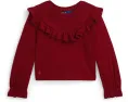 Блузка Polo Ralph Lauren Kids из хлопка и модала с рюшами для малышей и детей