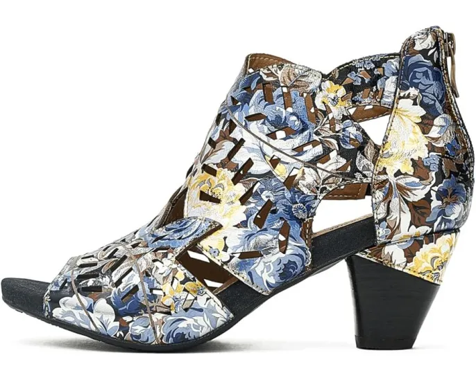 Ботинки L'Artiste by Spring Step Icon-Met с геометрическими вырезами и скульптурным каблуком