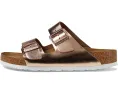 Сандалии Birkenstock Arizona Soft Footbed из металлизированной кожи с пробковой стелькой