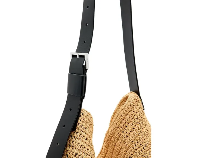 Сумка через плечо Asha Paper из бумажной соломки с магнитной застежкой AllSaints