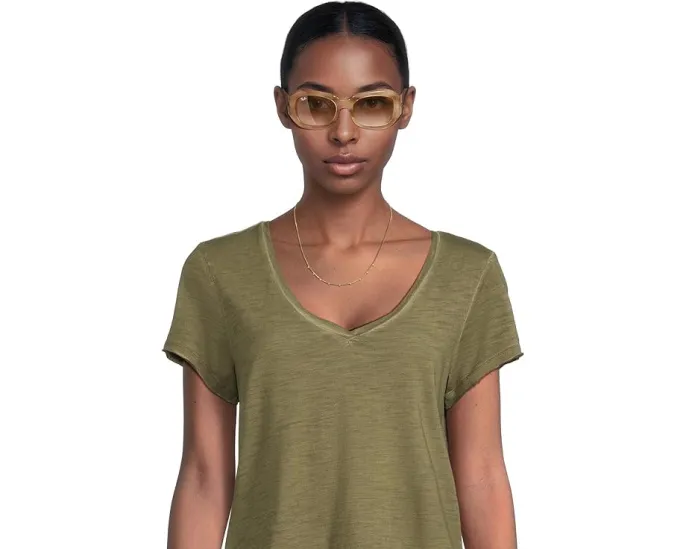 Солнцезащитные очки Ray-Ban Beate с удлиненной формой линз и УФ-защитой