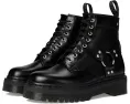 Ботинки Dr. Martens 1460 Quad Harness с 8 люверсами из глянцевой кожи и контрастной фурнитурой