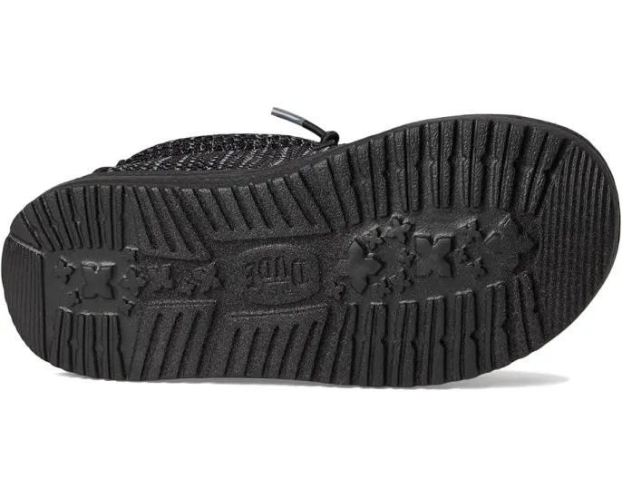 Детские слипоны Hey Dude Wally Stretch Sox с эластичными шнурками