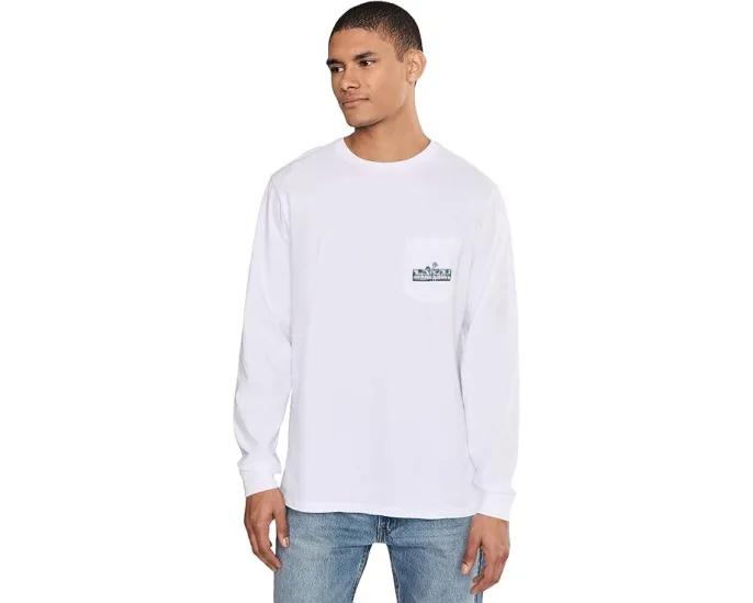 Длинная футболка Vineyard Vines с логотипом гольфа и карманом