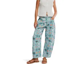 Джинсы Free People Good Luck Printed Barrel с расклешенным силуэтом