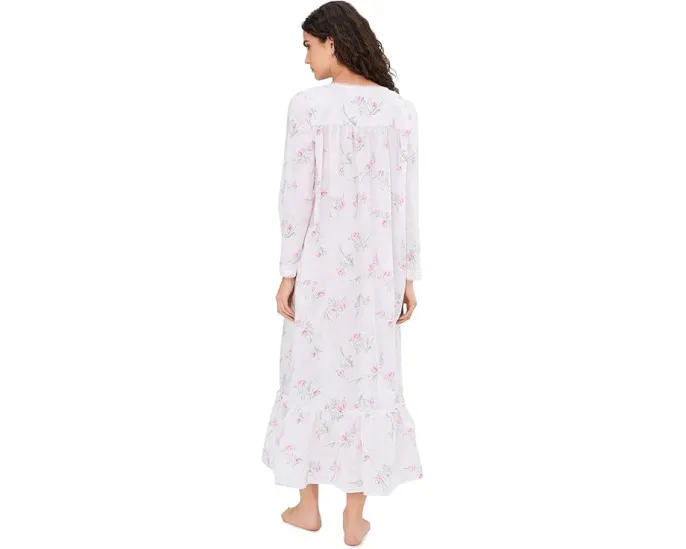 Eileen West халат из батиста с длинными рукавами на пуговицах