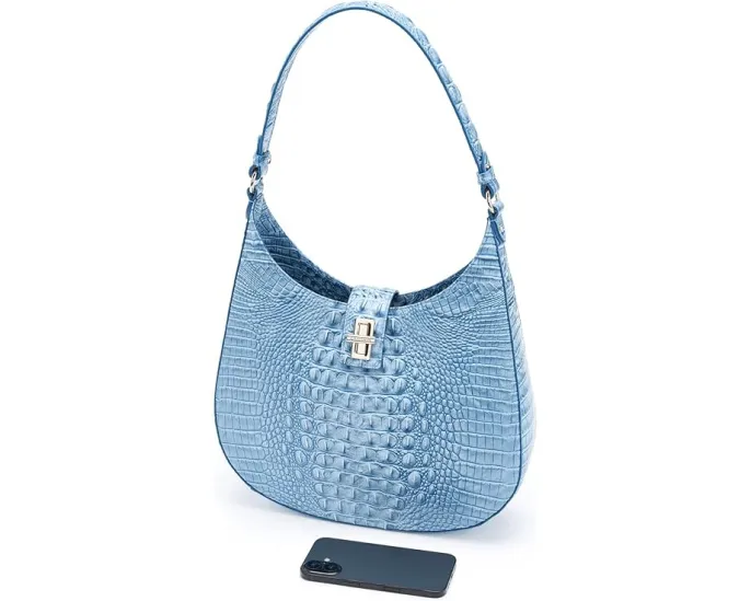 Сумка через плечо Fallon в стиле хобо с застежкой поворотным замком Brahmin