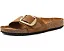 Birkenstock сандалии Madrid Big Buckle с цветочным принтом на стельке из нубука Mink
