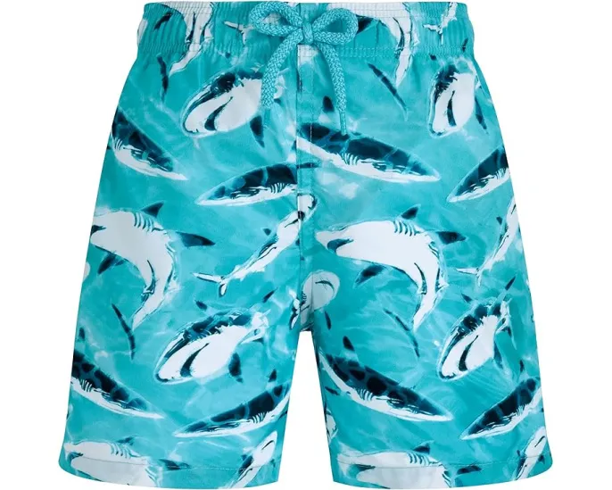 Детские плавки Vilebrequin Kids Requins Jihin с принтом акул и карманами