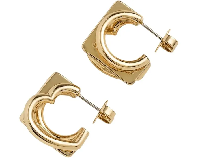 Серьги-кольца Geo Pop Stacked Hoops от Kate Spade New York с геометрическим дизайном