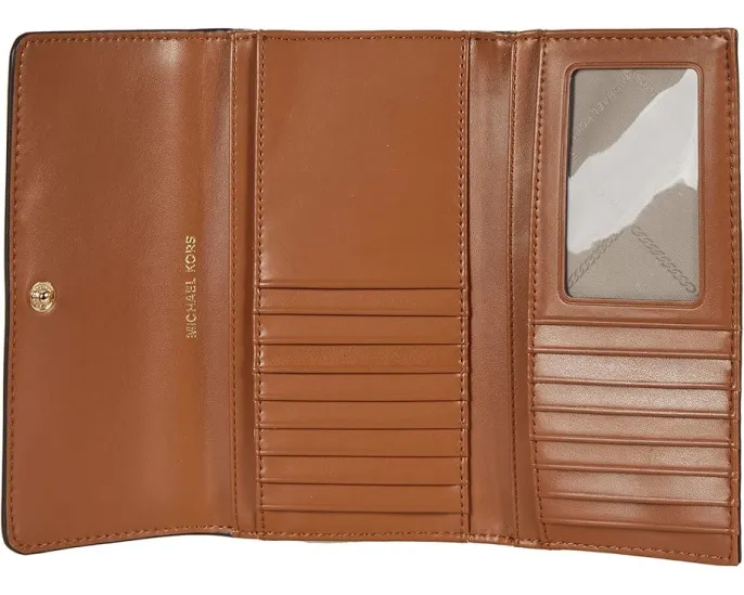 Большой тройной кошелек MICHAEL Michael Kors Jet Set Charm с внешним карманом на молнии