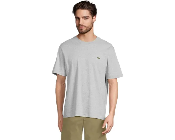 Футболка Lacoste из хлопка с коротким рукавом и вышитым крокодилом