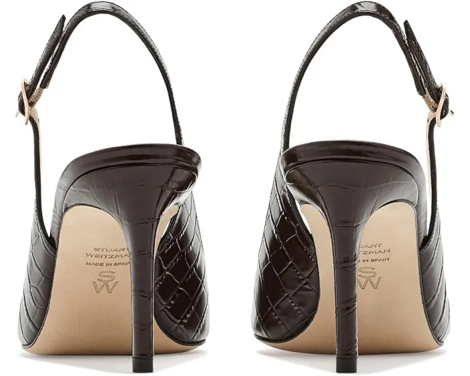 Туфли Stuart Power Slingback 75 Stuart Weitzman на шпильке с открытым мысом