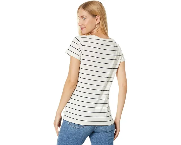 L.L.Bean Soft Stretch Supima футболка с круглым вырезом и полосками