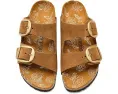 Сандалии Birkenstock Arizona Big Buckle из нубука с цветным принтом на стельке