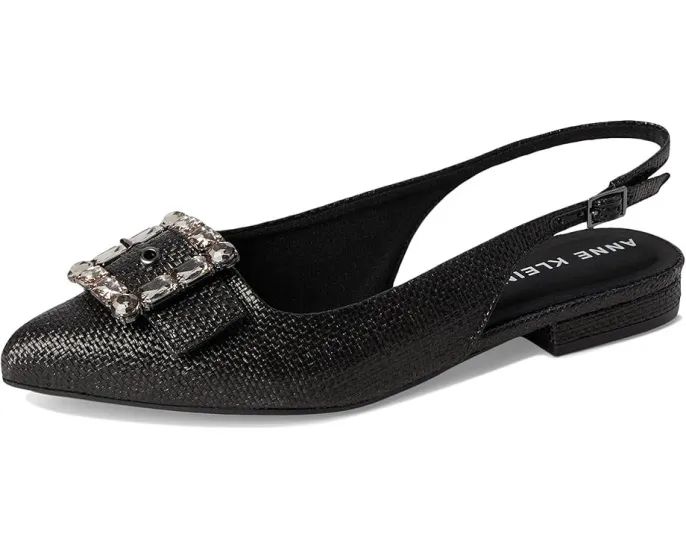 Балетки Anne Klein Kenni с открытой пяткой и кристаллом на носке