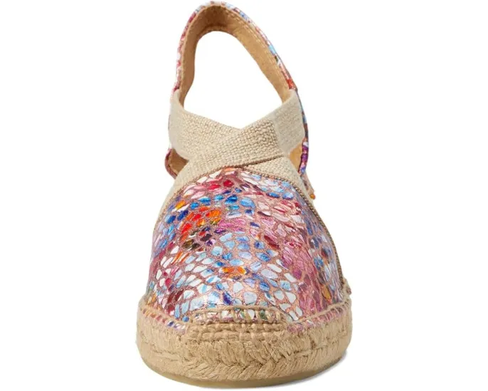 Босоножки Telva-PM от Toni Pons с мозаичным принтом и клином эспадрильи