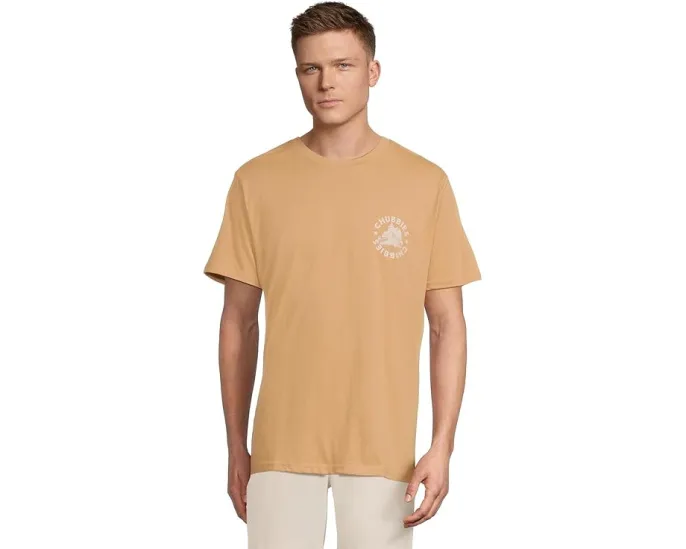 Футболка Chubbies The Rough n' Tumble коричневая с принтом