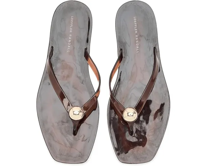 Шлепанцы Jovie Jelly от Loeffler Randall в коричневом цвете