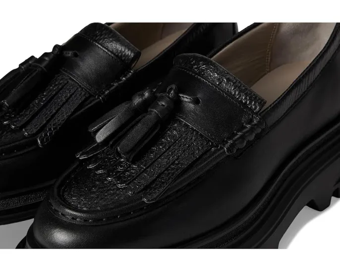 Лоферы AllSaints Beth с кисточками на массивной подошве