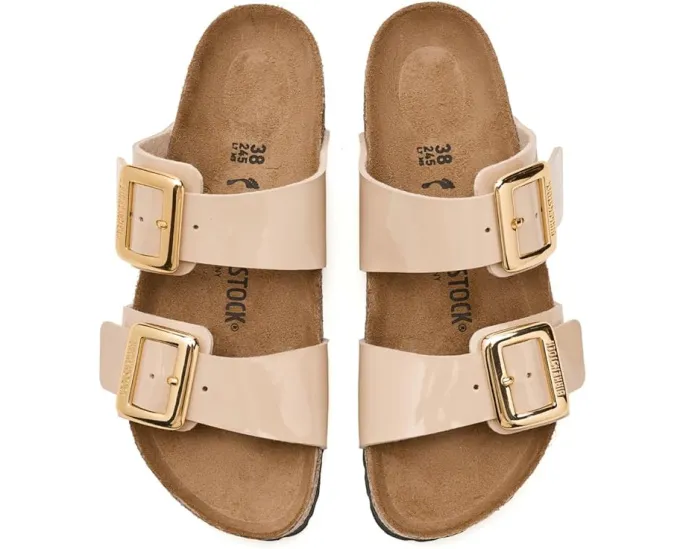 Сандалии Sydney Luxe Buckle от Birkenstock с патинированным верхом и крупными пряжками