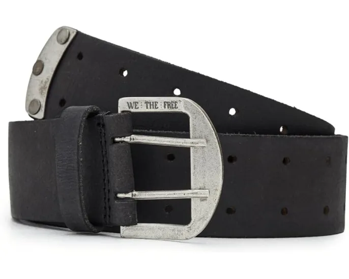 Free People Ремень We The Free Double Cross с перфорацией из натуральной кожи