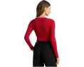 Свитер с круглой горловиной из рубчатой смесовой ткани Lauren Ralph Lauren