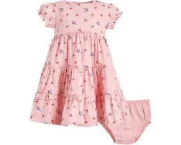 Платье Janie and Jack с вишнево-цветочным принтом и расклешенной юбкой