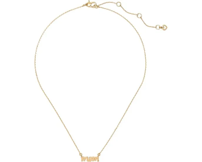 Подвеска Love You, Mom с цирконием и латунью Kate Spade New York