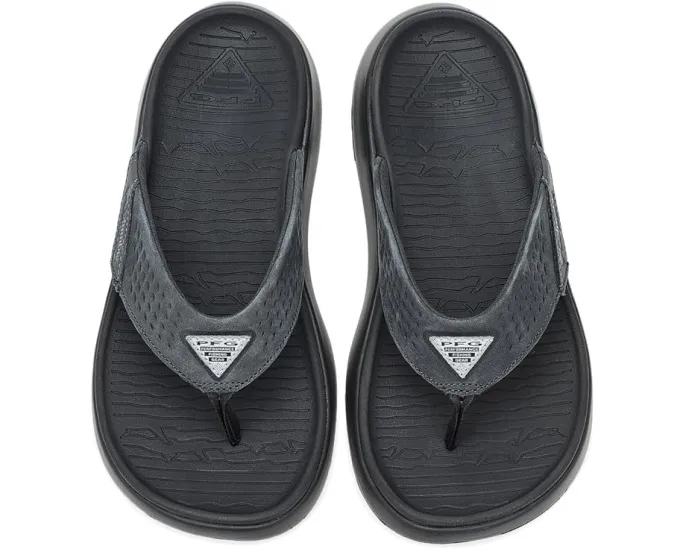 Шлепанцы Columbia Boatside Flip Lea PFG с ремешком из кожи и подошвой Omni-Grip