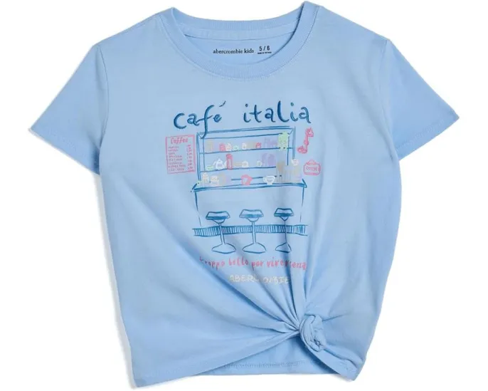 Футболка Café Italia с боковым узлом от abercrombie kids для детей