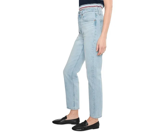 Джинсы Levi's 501 Jeans прямого кроя из жесткого денима с высокой посадкой и потертостями