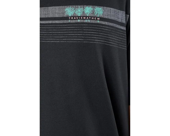Пиковая рубашка Featherweight Cheststripe TravisMathew с горизонтальной полосой