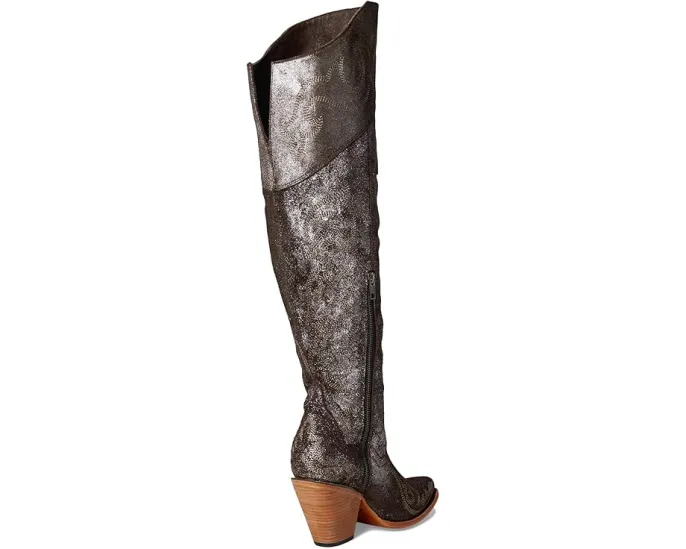 Сапоги Corral Z5242 выше колена с металлизированной вышивкой и молнией сбоку