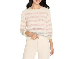 Свитер NIC+ZOE Scandi Stripe с двухтонными полосками и рельефной резинкой