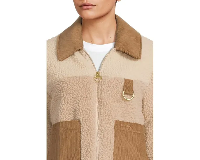Флисовая куртка Barbour Malena укороченного кроя с карманами