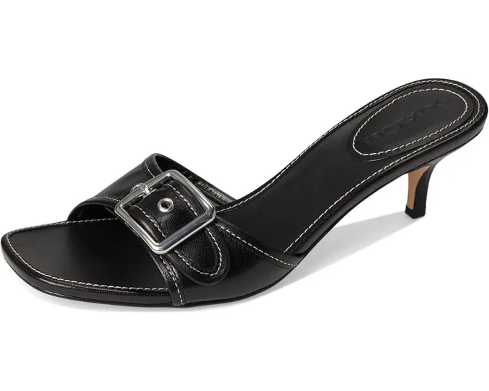 Кожаные босоножки COACH Margot на низком каблуке с пряжкой