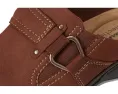 Слипоны Clarks Carleigh Viola из кожи с эластичной вставкой и фурнитурой