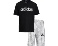 Детский комплект adidas Kids Aop Camo с футболкой и шортами в камуфляжном принте