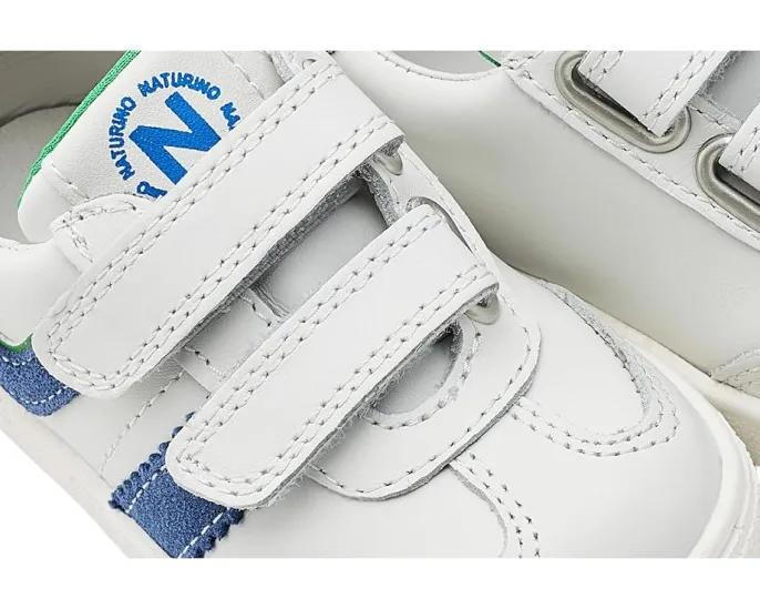 Кроссовки Naturino Marves Low Vl с кожаным верхом и двойной застежкой липучкой