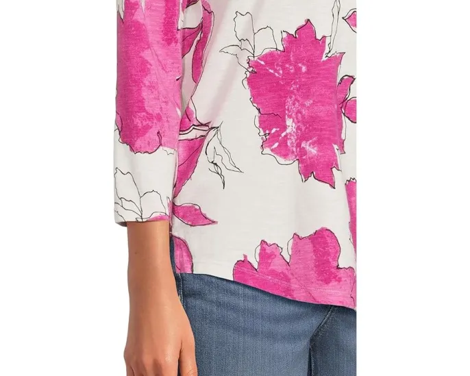 Футболка Tommy Bahama Ashby Isles Gilded Petals с трехчетвертными рукавами и принтом