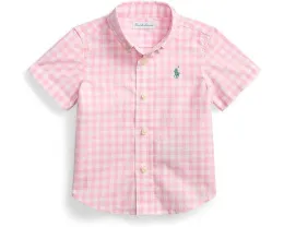 Polo Ralph Lauren Kids Рубашка из хлопкового поплина в гусиную лапку для младенцев