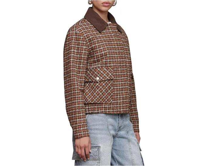 Оверсайз бомбер из твида Oversized Tweed Bomber Jacket от Avec Les Filles
