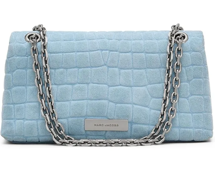 Мини-сумка Marc Jacobs The Suede Croc Dual Chain с крокодиловым тиснением