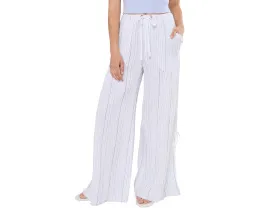 XCVI Штаны Muriel Wide Leg в полоску белые