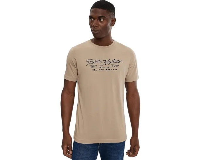 Футболка TravisMathew Gate Crasher с круглым вырезом и принтом